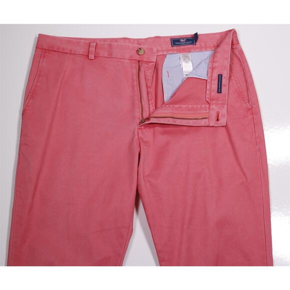 Vineyard Vines Mens Slim Fit Breaker Pant Flat Front Chino Pants 38x32 - Picture 5 of 6